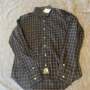 Ralph Lauren Men's Blue and Yellow Plaid Shirt